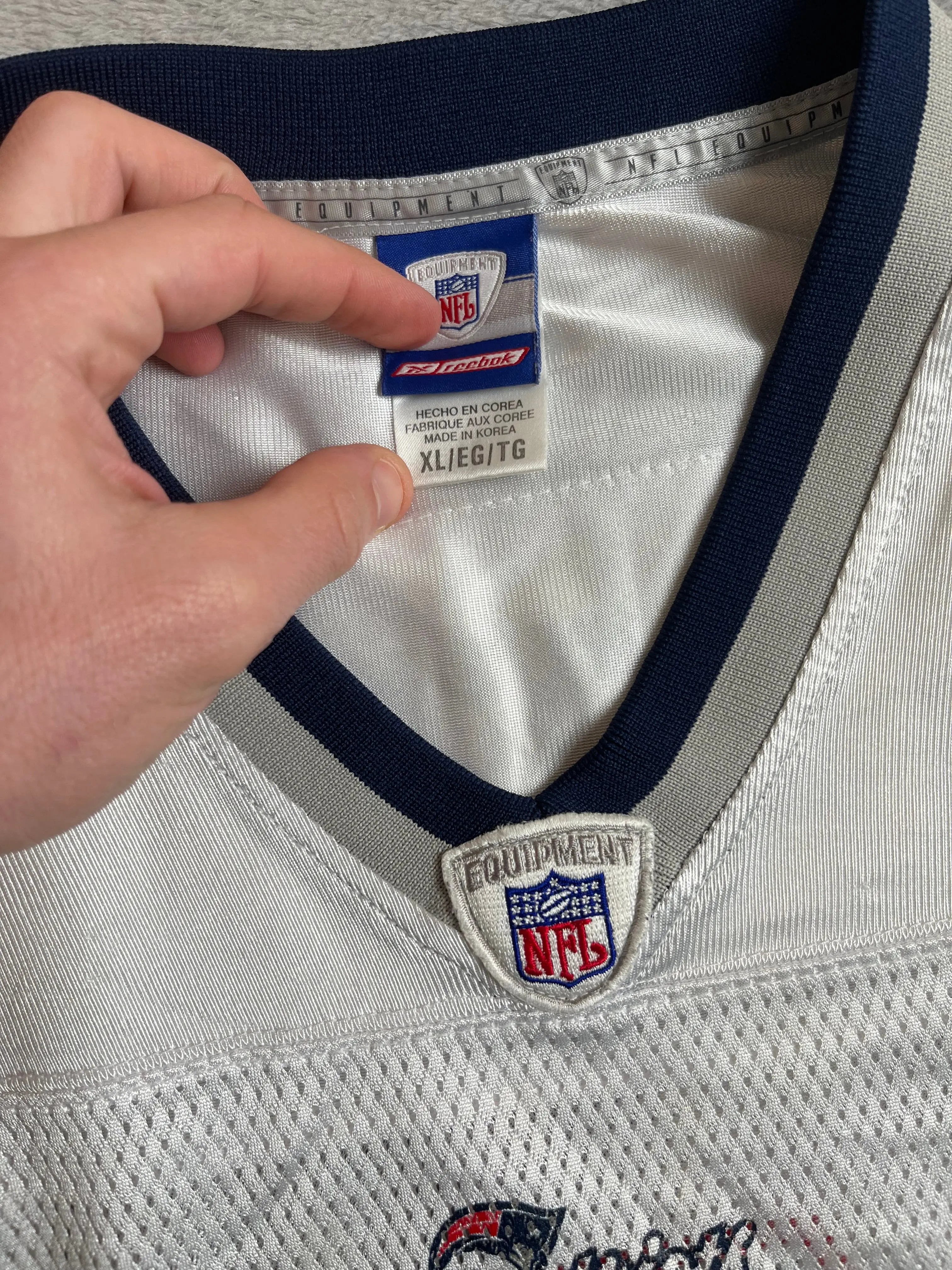 Adam Vinatieri #4 - New England Patriots Away 2002-2005 - Reebok (XL) - Maillot NFL