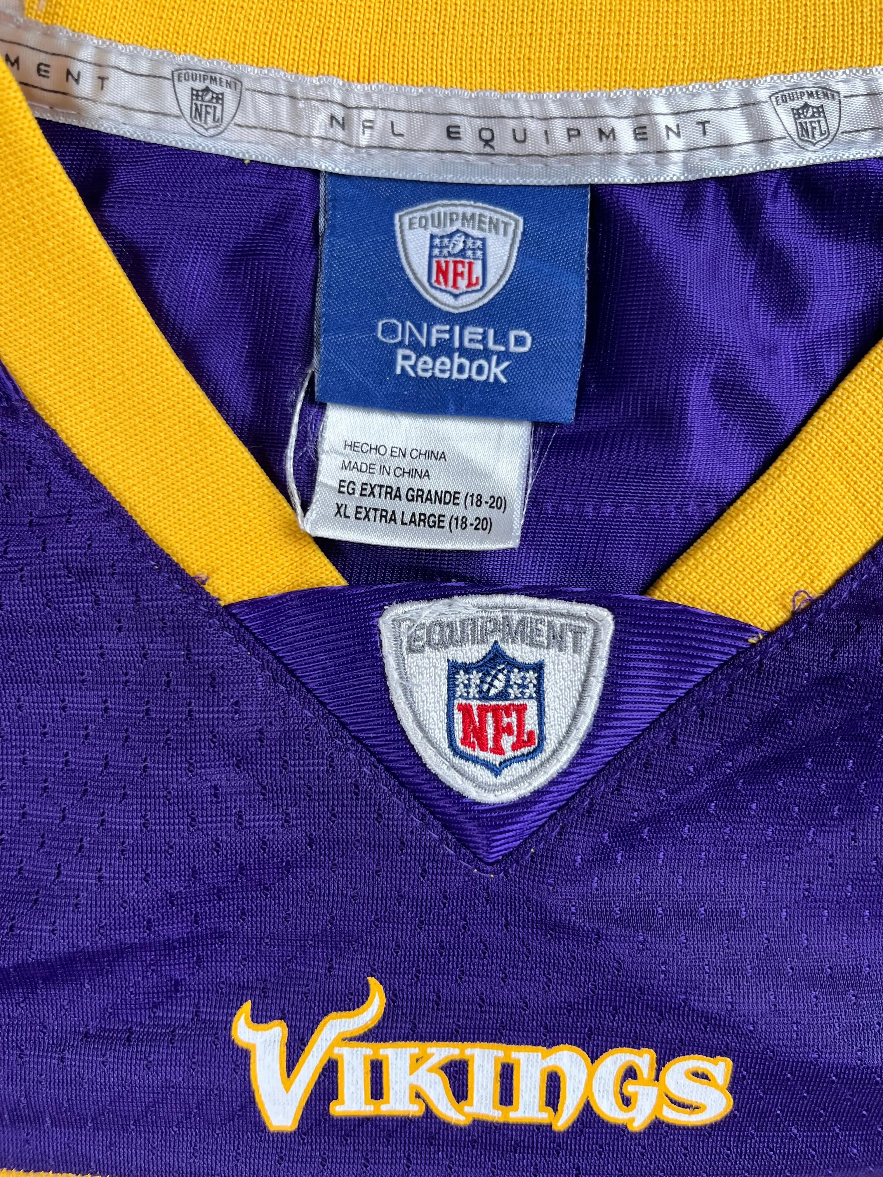 Adrian Peterson #28 - Minnesota Vikings Home 2007-2011 - Reebok (S) - Maillot NFL