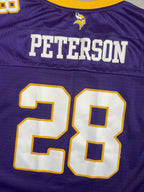 Adrian Peterson #28 - Minnesota Vikings Home 2007-2011 - Reebok (S) (XL Youth) - Maillot NFL Reebok
