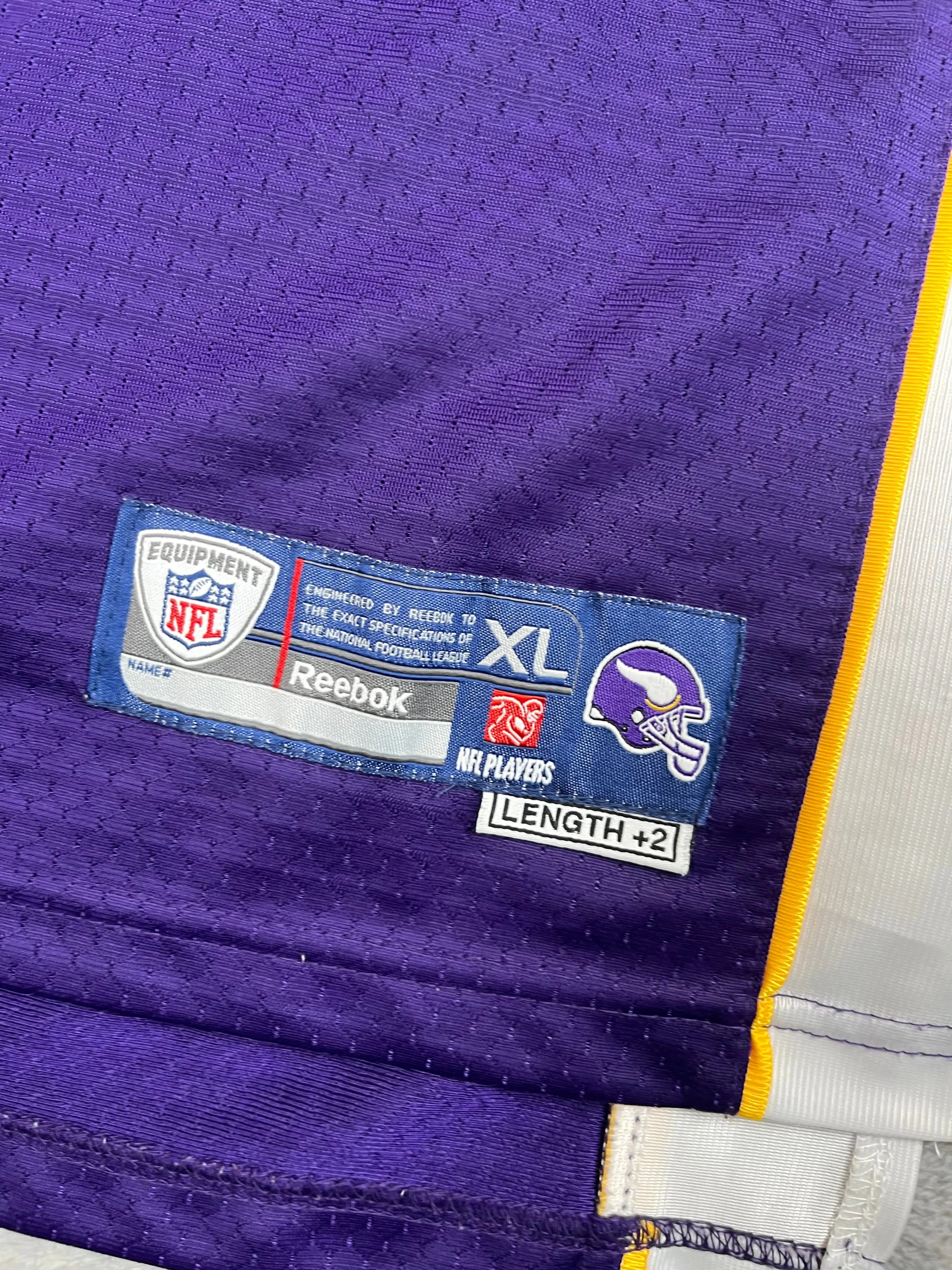 Adrian Peterson #28 - Minnesota Vikings Home 2007-2011 - Reebok (S) (XL Youth) - Maillot NFL Reebok