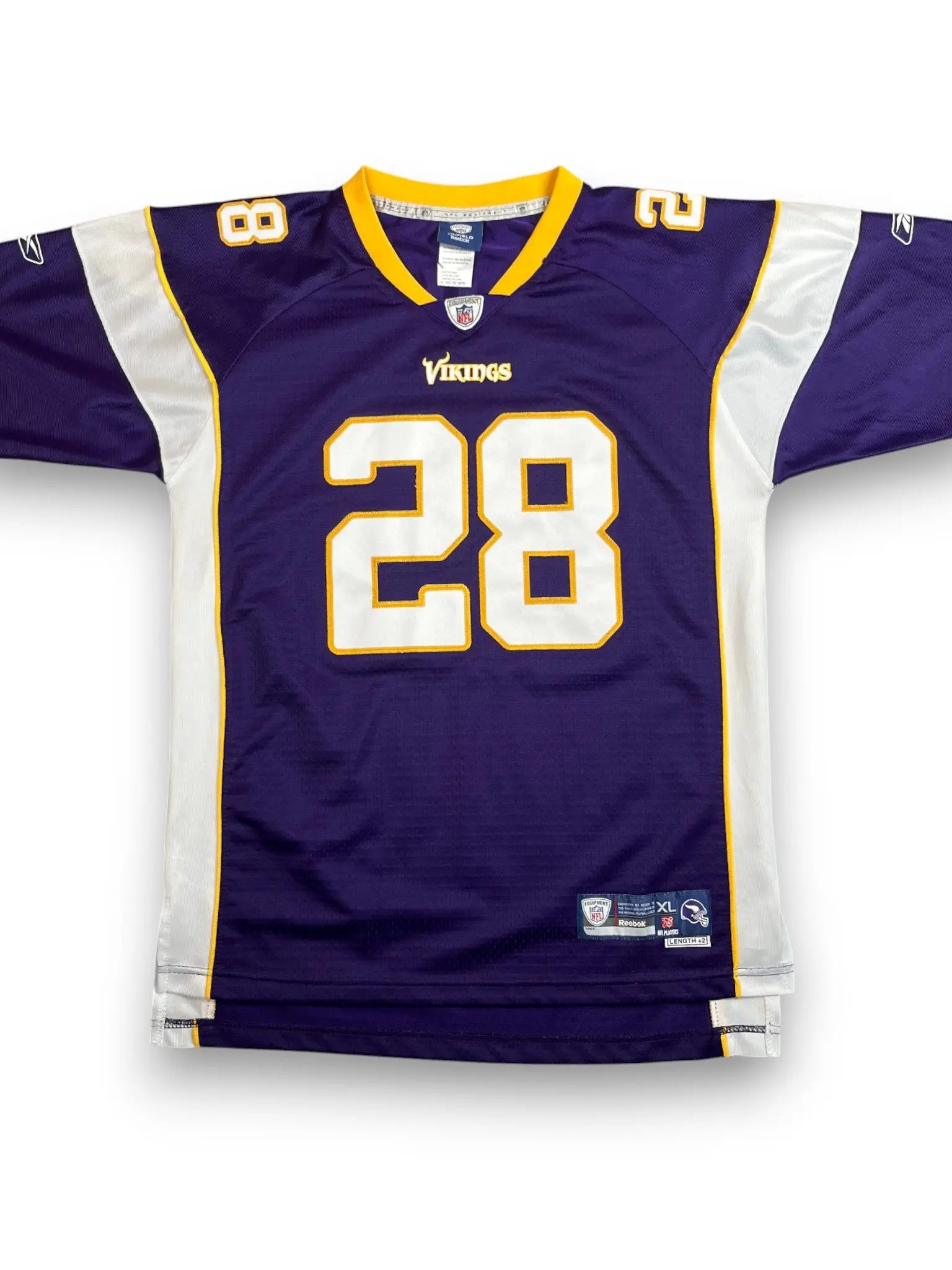 Adrian Peterson #28 - Minnesota Vikings Home 2007-2011 - Reebok (S) (XL Youth) - Maillot NFL