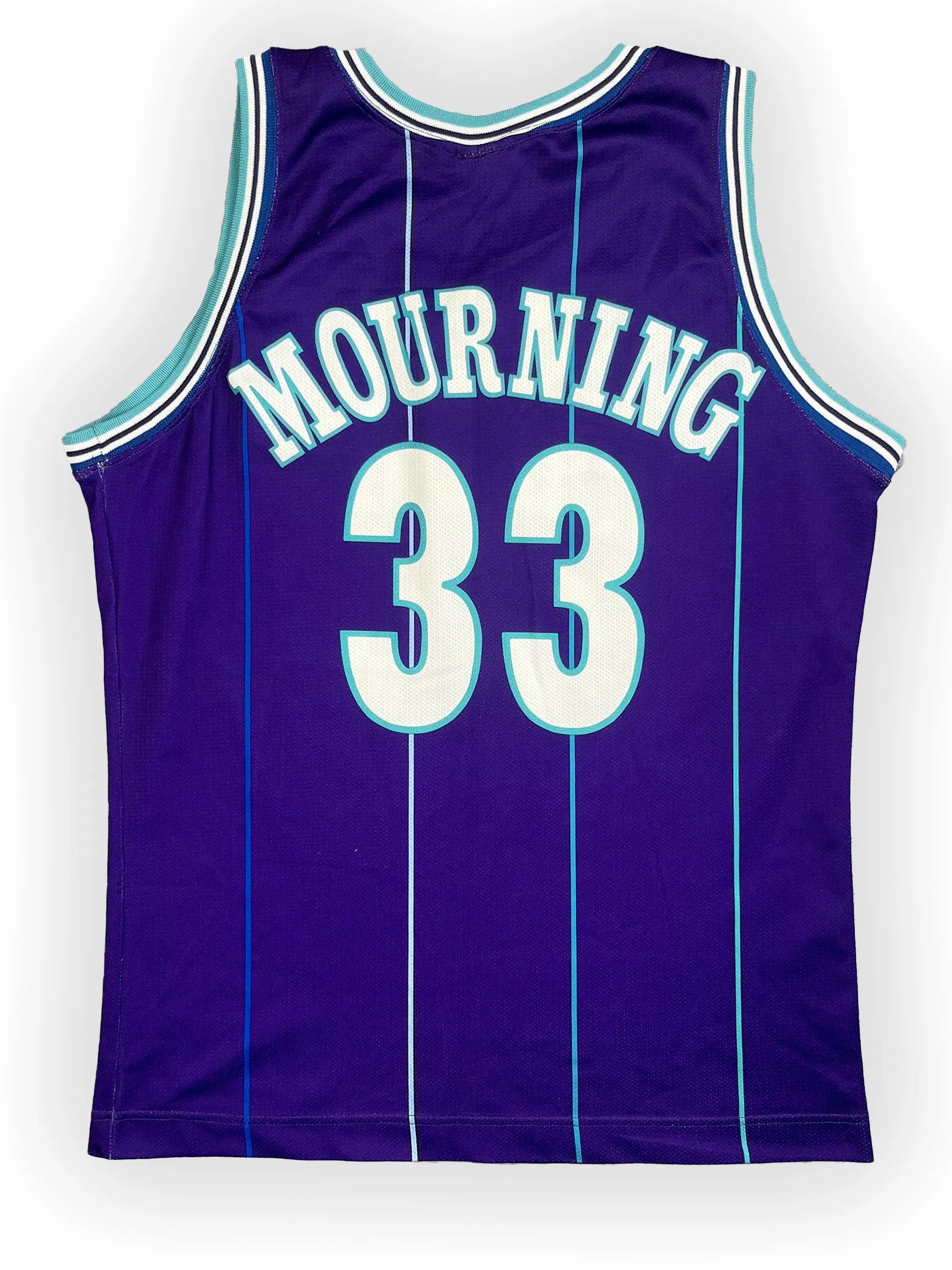 Alonzo Mourning #33 - Charlotte Hornets Alternate 1994-1995 - Champion (L) - Maillot NBA Champion
