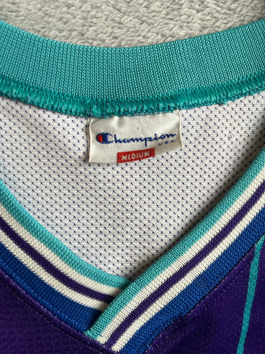 Alonzo Mourning #33 - Charlotte Hornets Alternate 1994-1995 - Champion (M) - Maillot NBA Champion