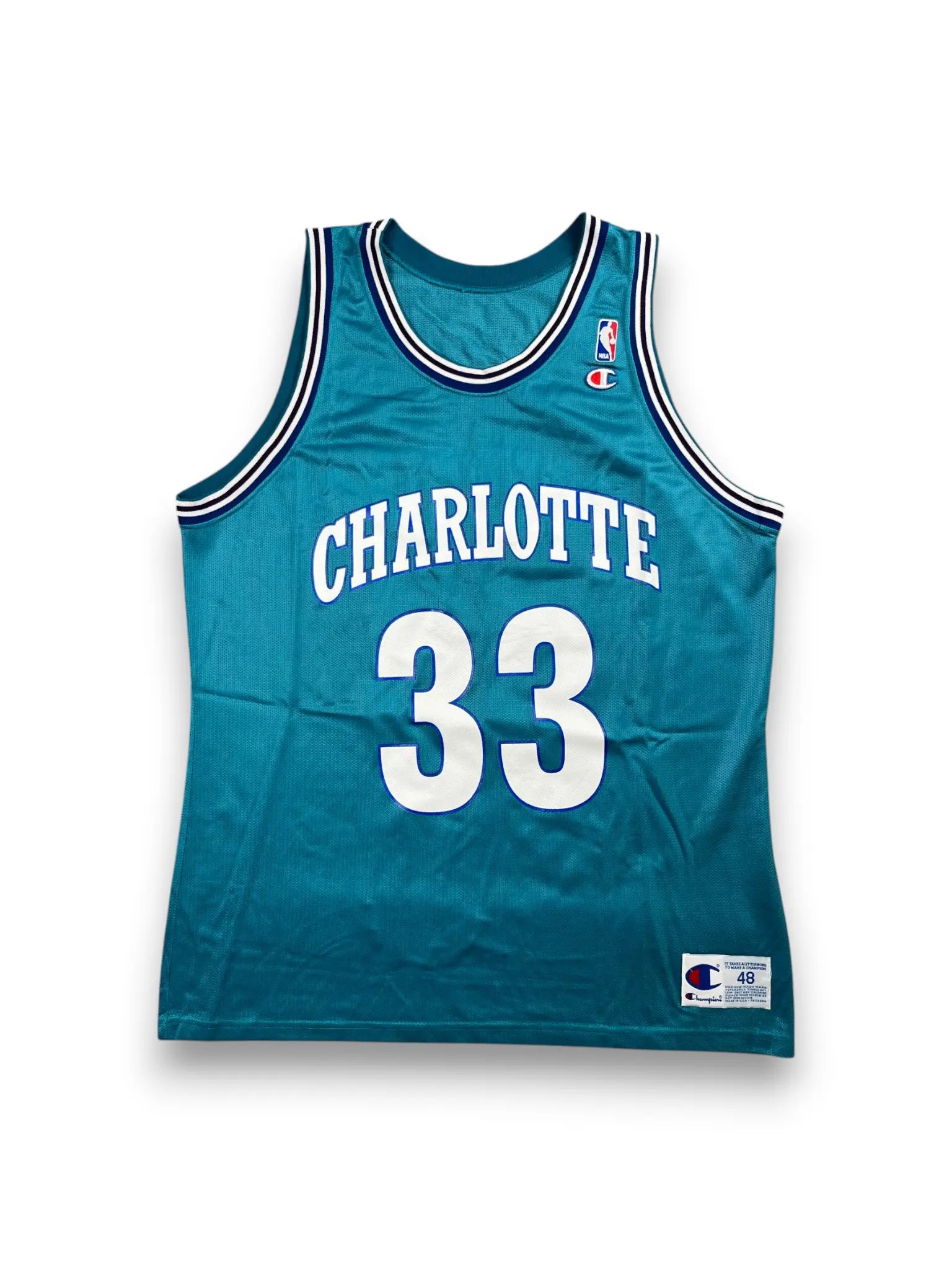 Alonzo Mourning #33 - Charlotte Hornets Away 1993-1995 - Champion (L) - Maillot NBA