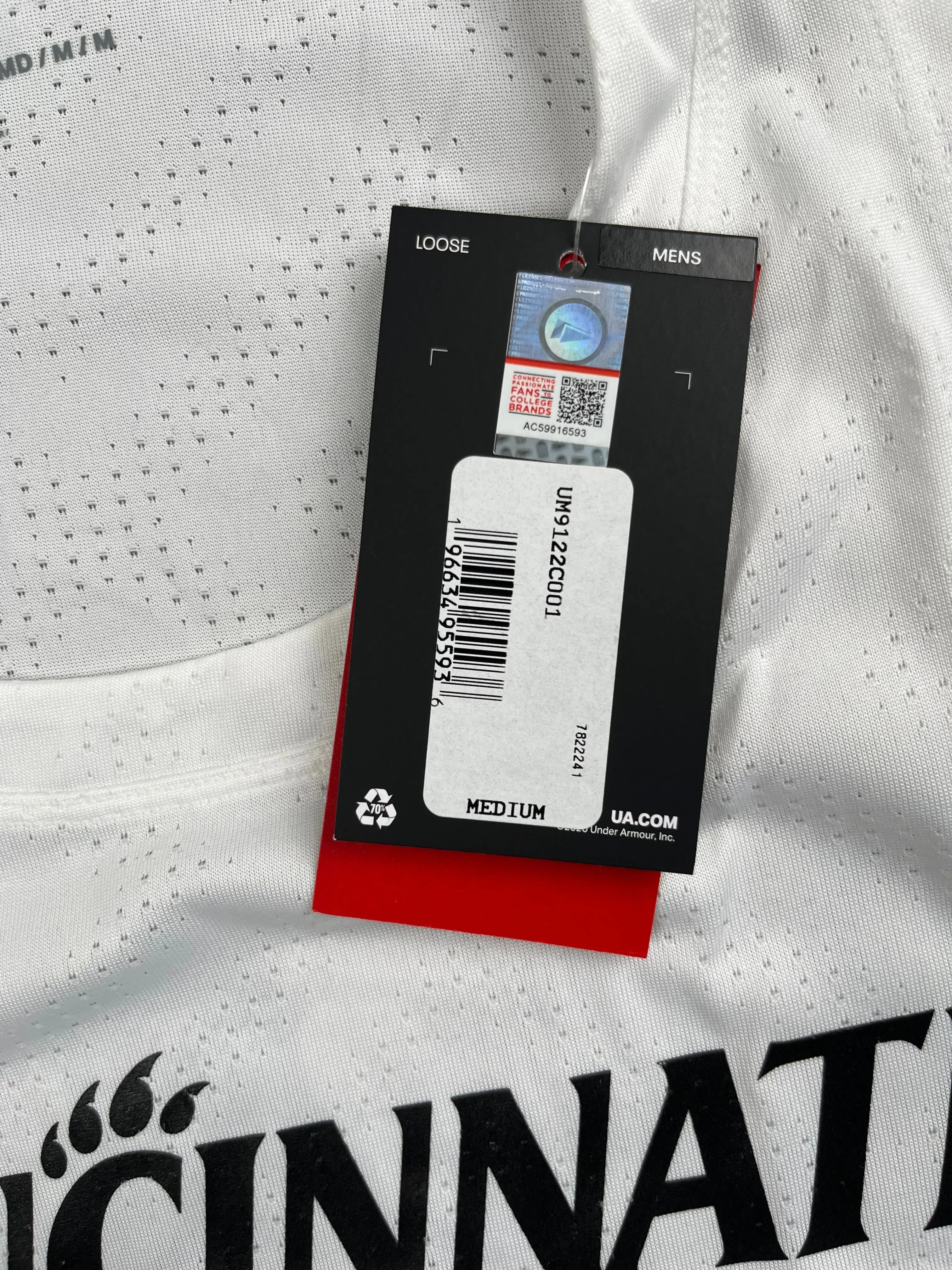 Bearcats #1 - Cincinnati Bearcats NCAA Big 12 - Under Armour (L) - Maillot NBA *BNWT*