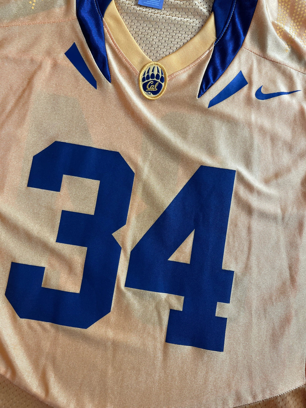 California (Cal Berkeley) Golden Bears #34 - Maillot NCAA Away 2000's - Nike (L) - Maillot NCAA