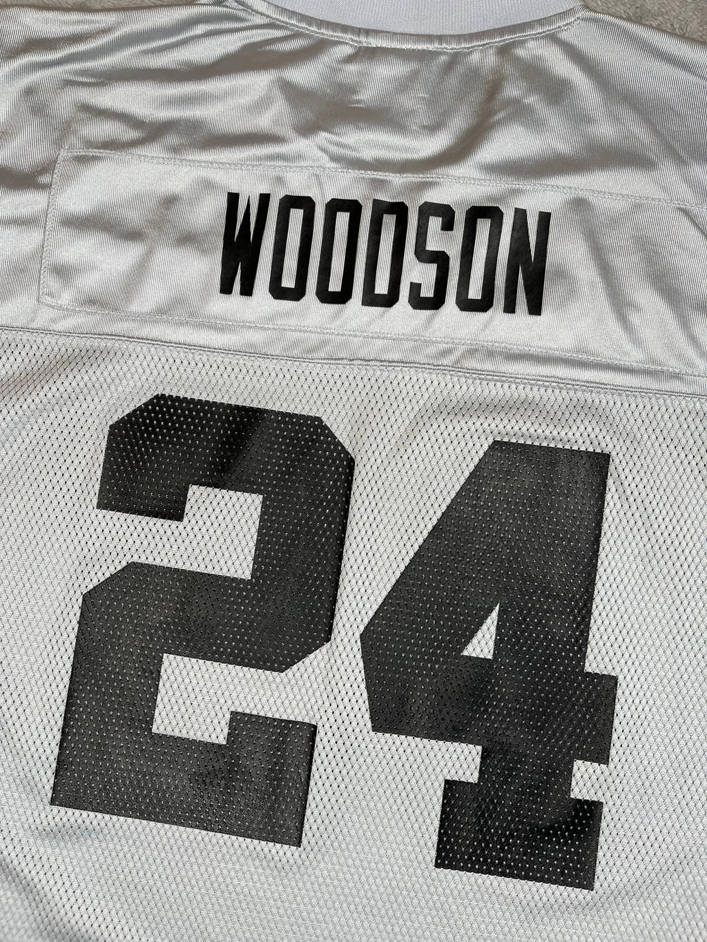 Charles Woodson #24 - Oakland Raiders Alternate 2001-2005 - Reebok (XL) - Maillot NFL