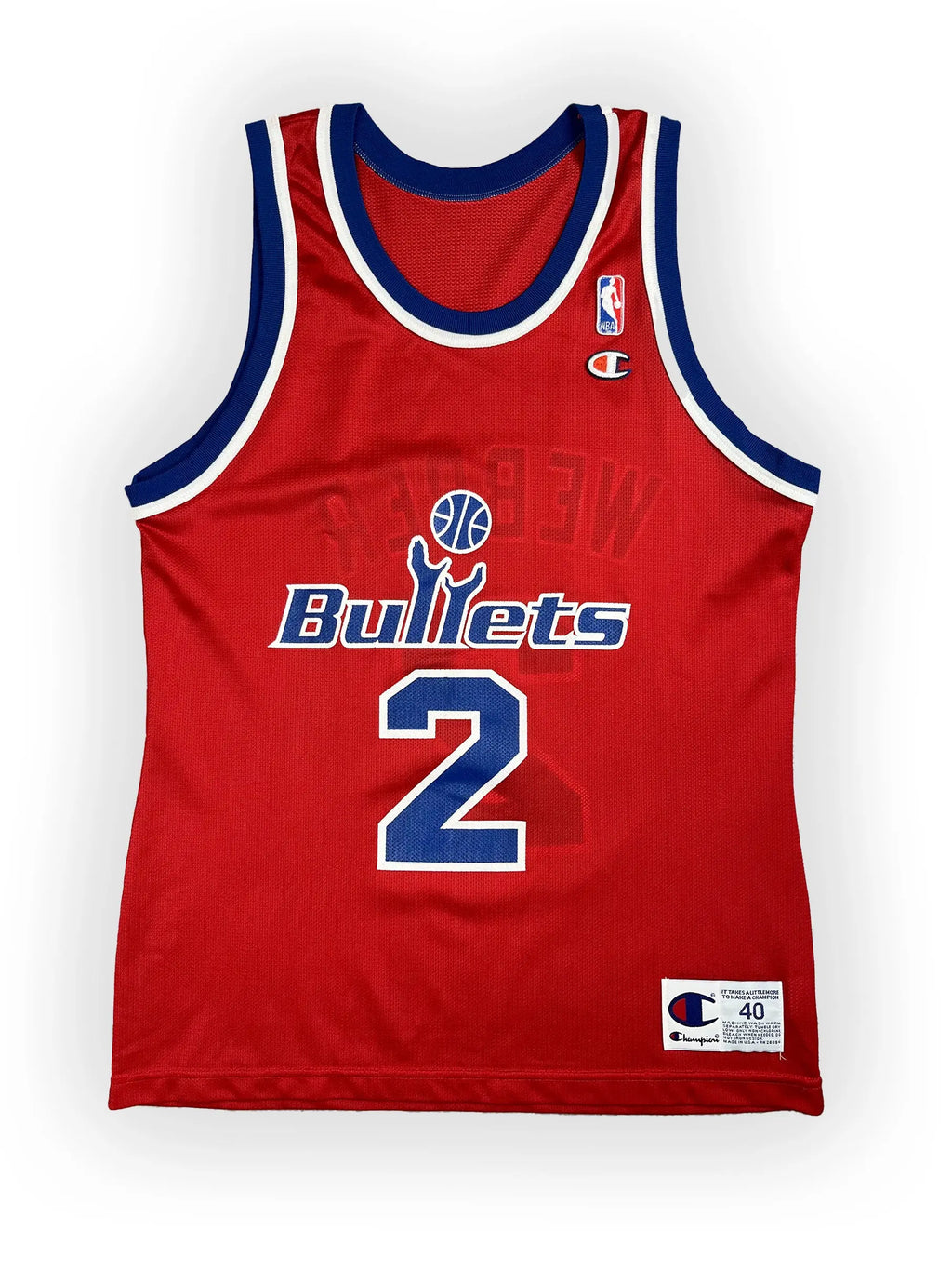 Chris Webber #2 - Washington Bullets (Wizards) Away 1995 - Champion (M) - Maillot NBA Champion