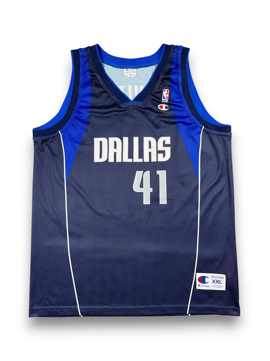 Dirk Nowitzki #41 - Dallas Mavericks Away 2002-2010 - Champion (XXL) - Maillot NBA
