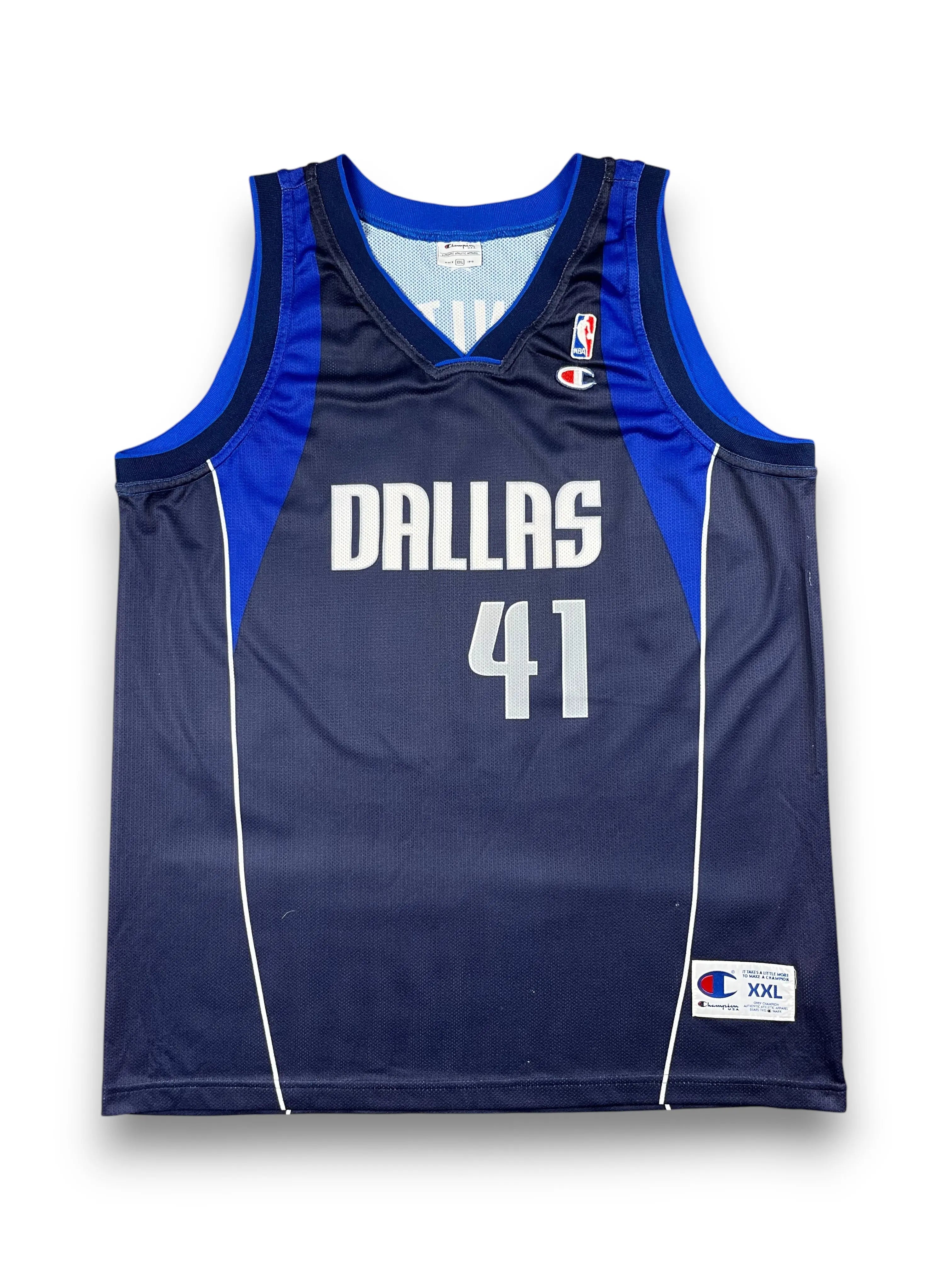 Dirk Nowitzki #41 - Dallas Mavericks Away 2002-2010 - Champion (XXL) - Maillot NBA