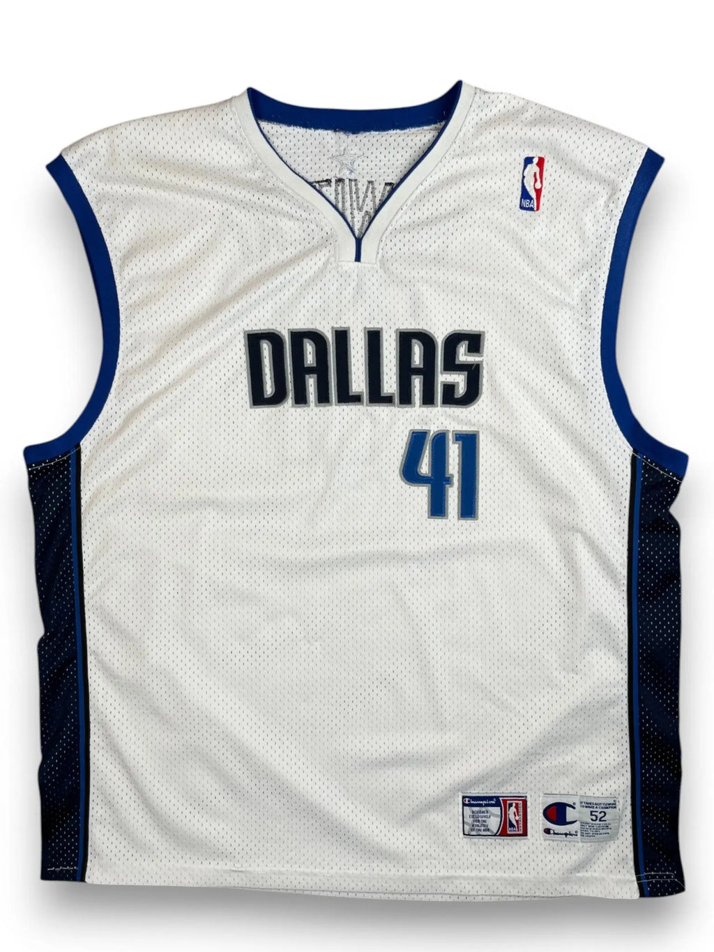 Dirk Nowitzki #41 - Dallas Mavericks Home 2002-2010 - Champion (XXL) - Maillot NBA