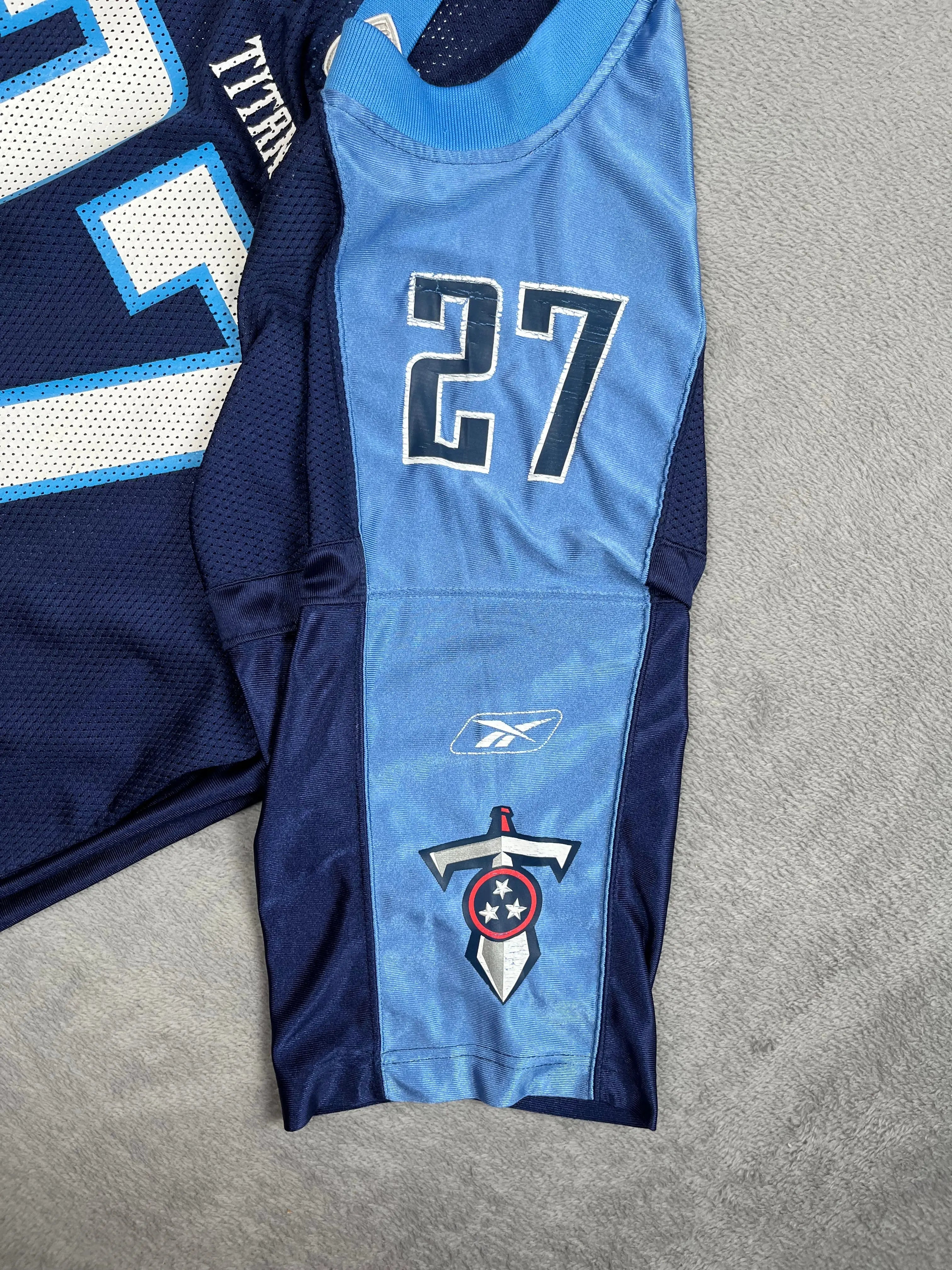 Eddie George #27 - Tennessee Titans Home 2001-2003 - Reebok (XL) - Maillot NFL Reebok