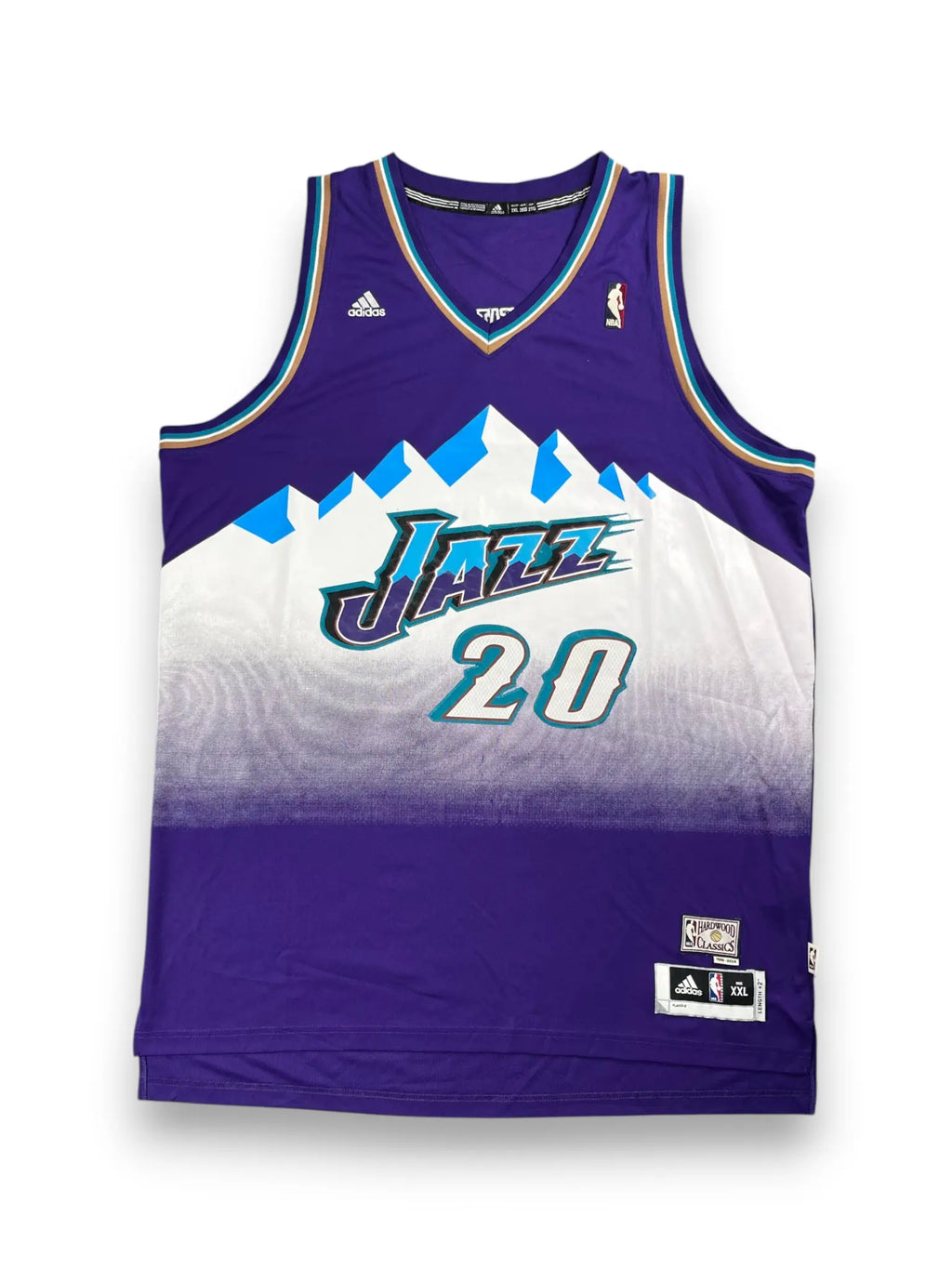 Gordon Hayward #20 - Utah Jazz Hardwood Classics - Adidas Throwback (XXL) - Maillot NBA