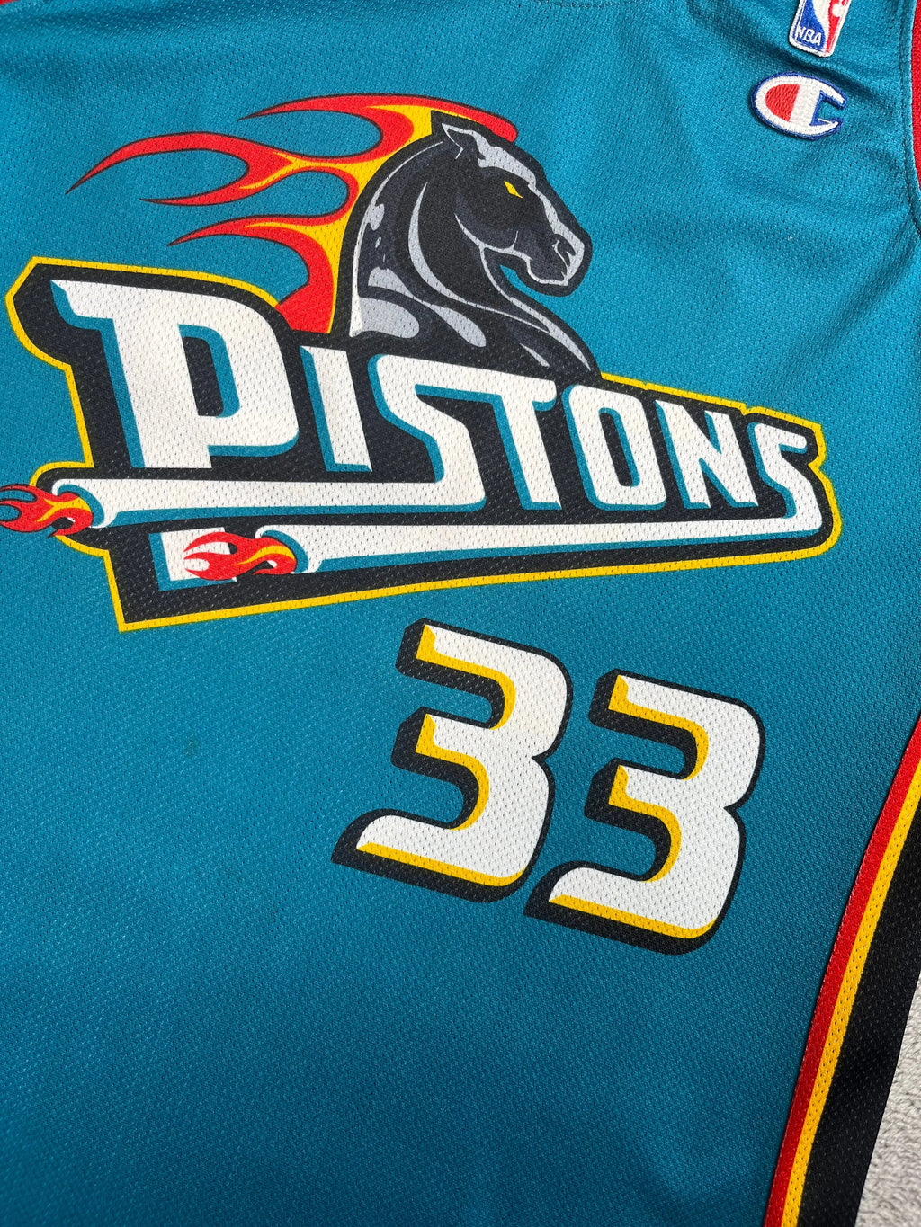 Grant Hill #33 - Detroit Pistons Away 1997-2000 - Champion (S) - Maillot NBA