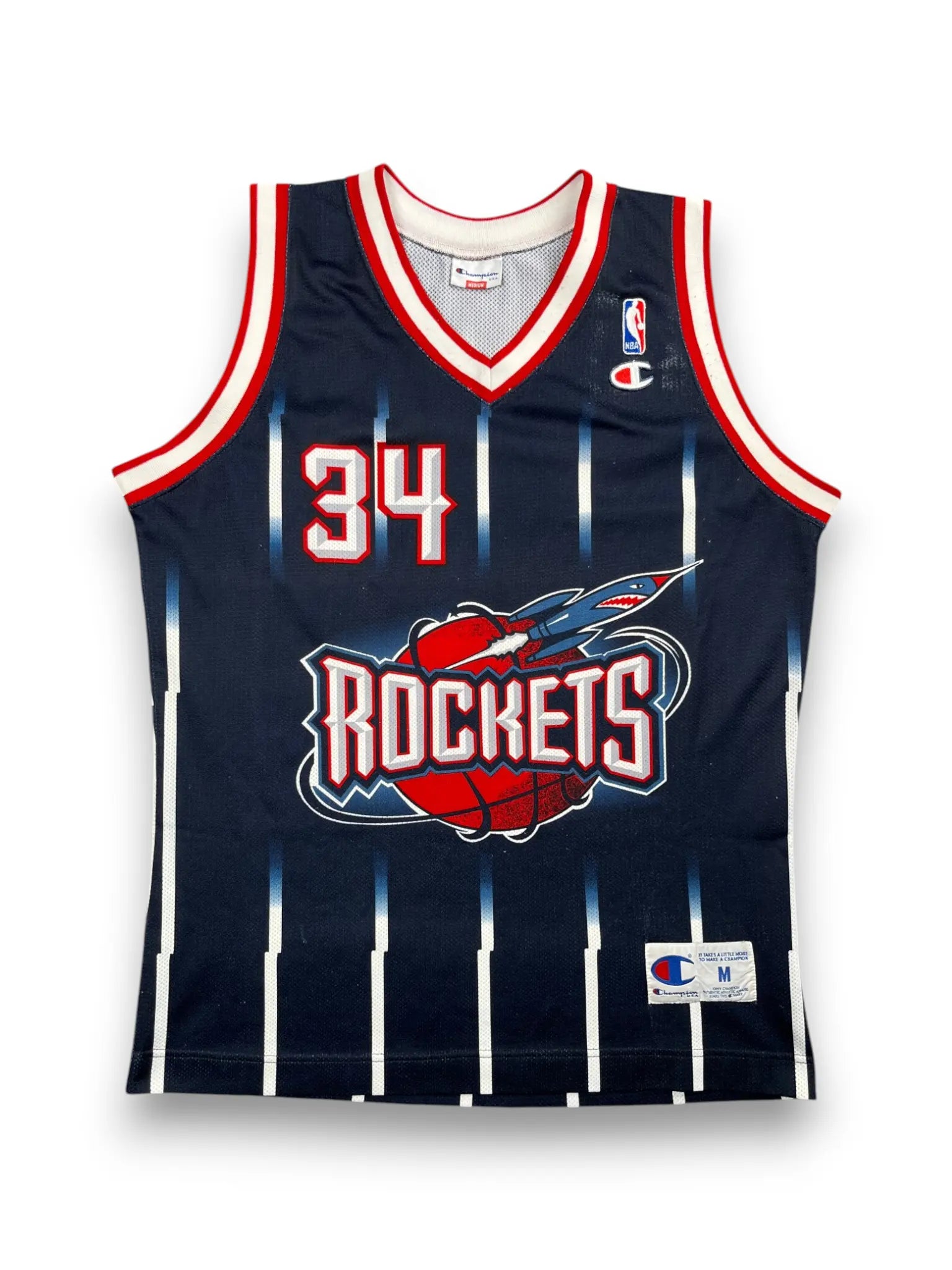 Hakeem Olajuwon #34 - Houston Rockets Away 1996-2001 - Champion (M) - Maillot NBA