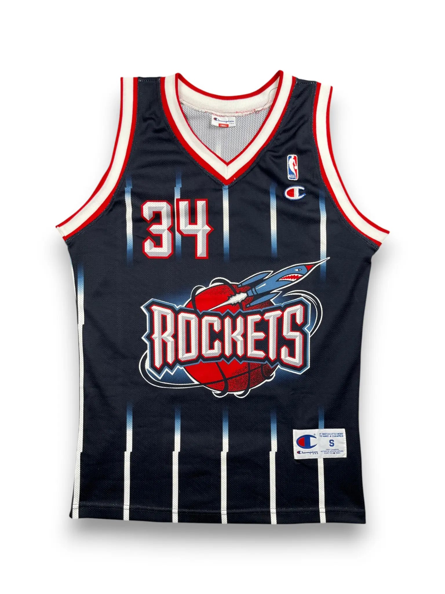 Hakeem Olajuwon #34 - Houston Rockets Away 1996-2001 - Champion (S) - Maillot NBA