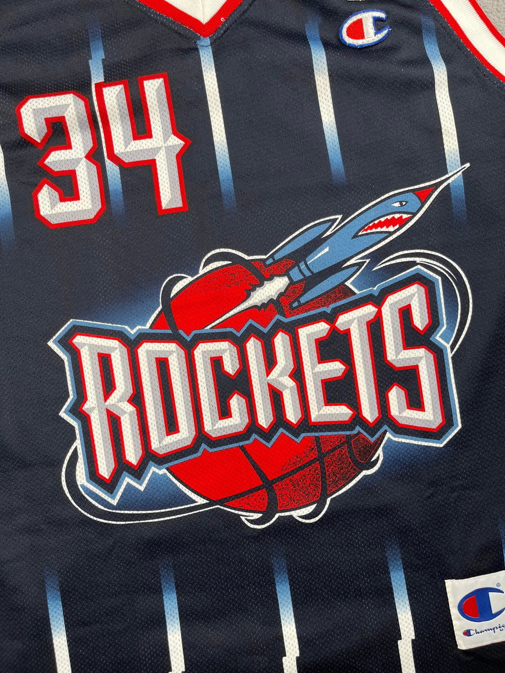 Hakeem Olajuwon #34 - Houston Rockets Away 1996-2001 - Champion (S) - Maillot NBA