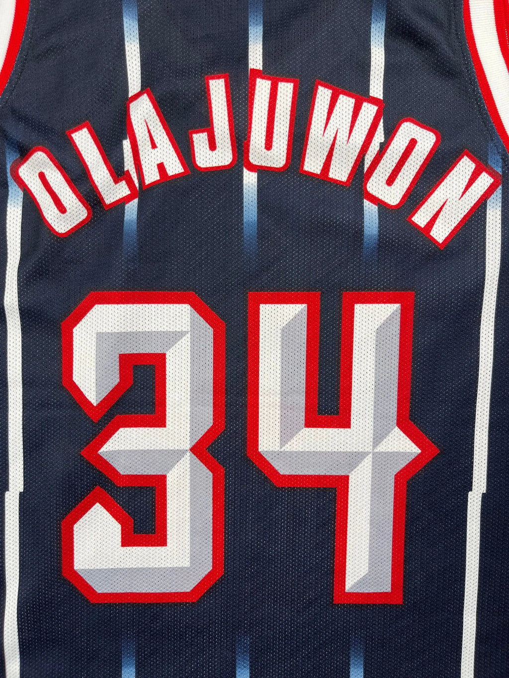 Hakeem Olajuwon #34 - Houston Rockets Away 1996-2001 - Champion (S) - Maillot NBA