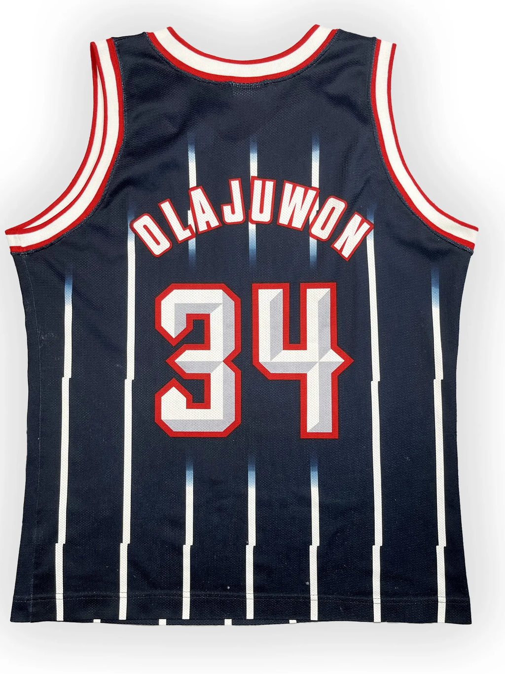 Hakeem Olajuwon #34 - Houston Rockets Away 1996-2001 - Champion (XL) - Maillot NBA Champion