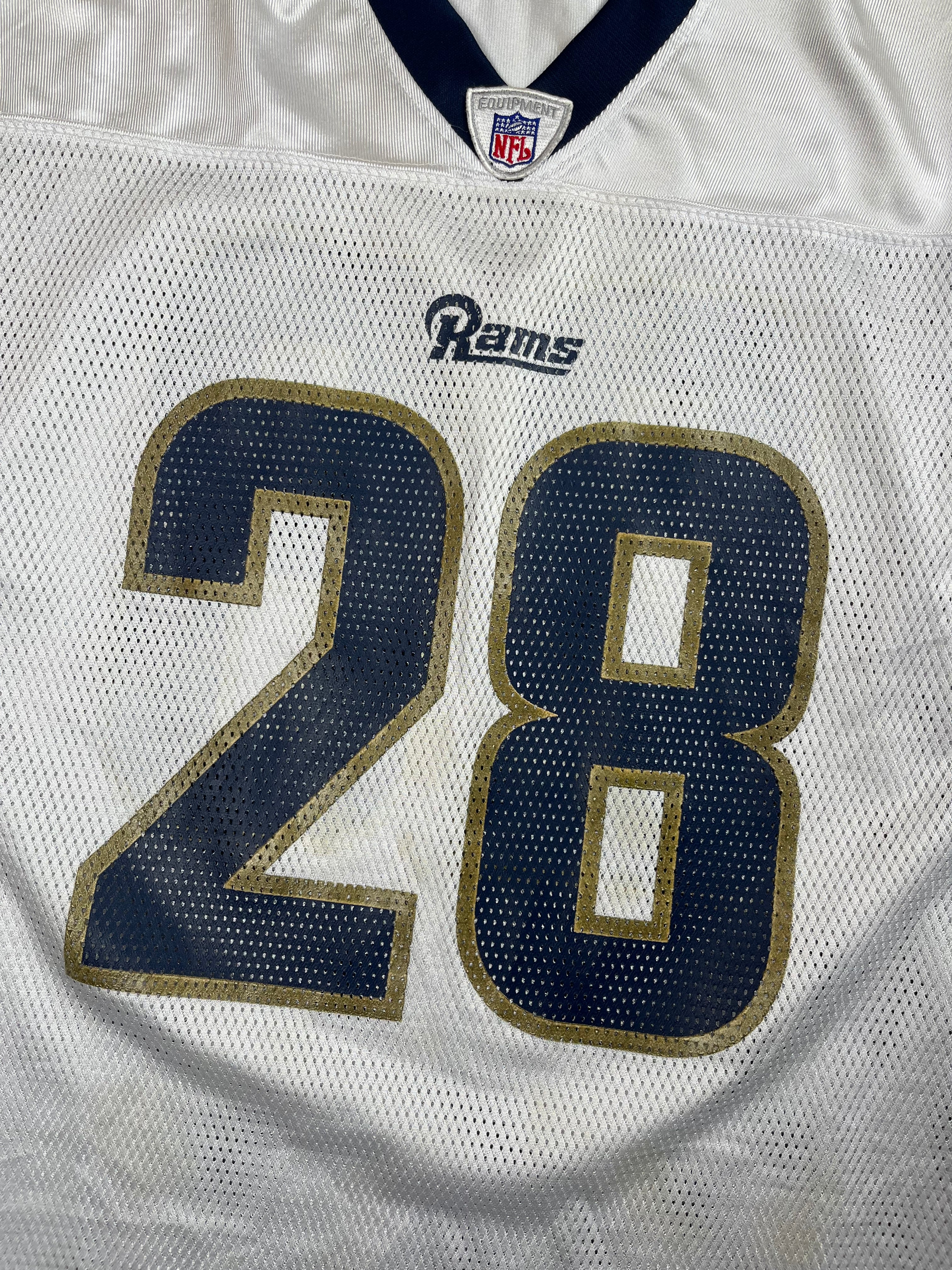 Marshall Faulk #28- Saint-Louis Rams Away 1999-2005 - Reebok (XL) Reebok