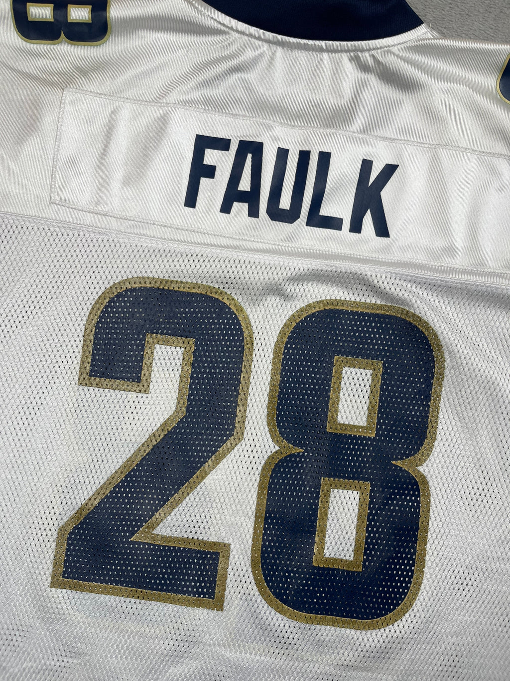 Marshall Faulk #28- Saint-Louis Rams Away 1999-2005 - Reebok (XL) Reebok