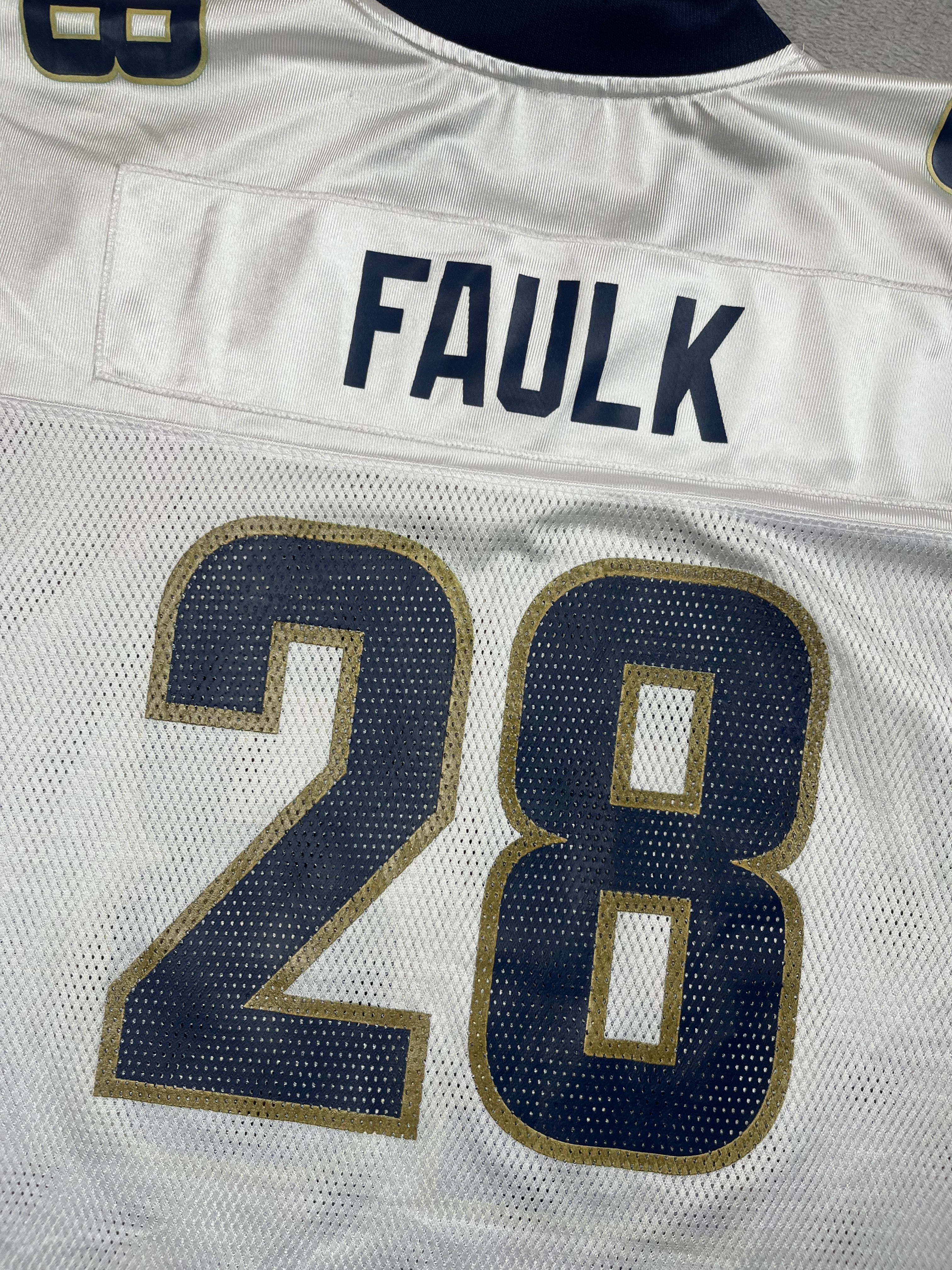 Marshall Faulk #28- Saint-Louis Rams Away 1999-2005 - Reebok (XL) Reebok