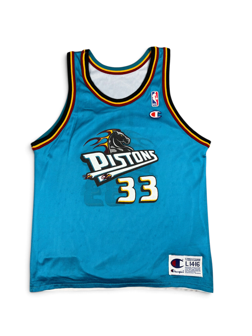 Grant Hill #33 - Detroit Pistons réversible 1997-2000 - Champion (XS) - Maillot NBA
