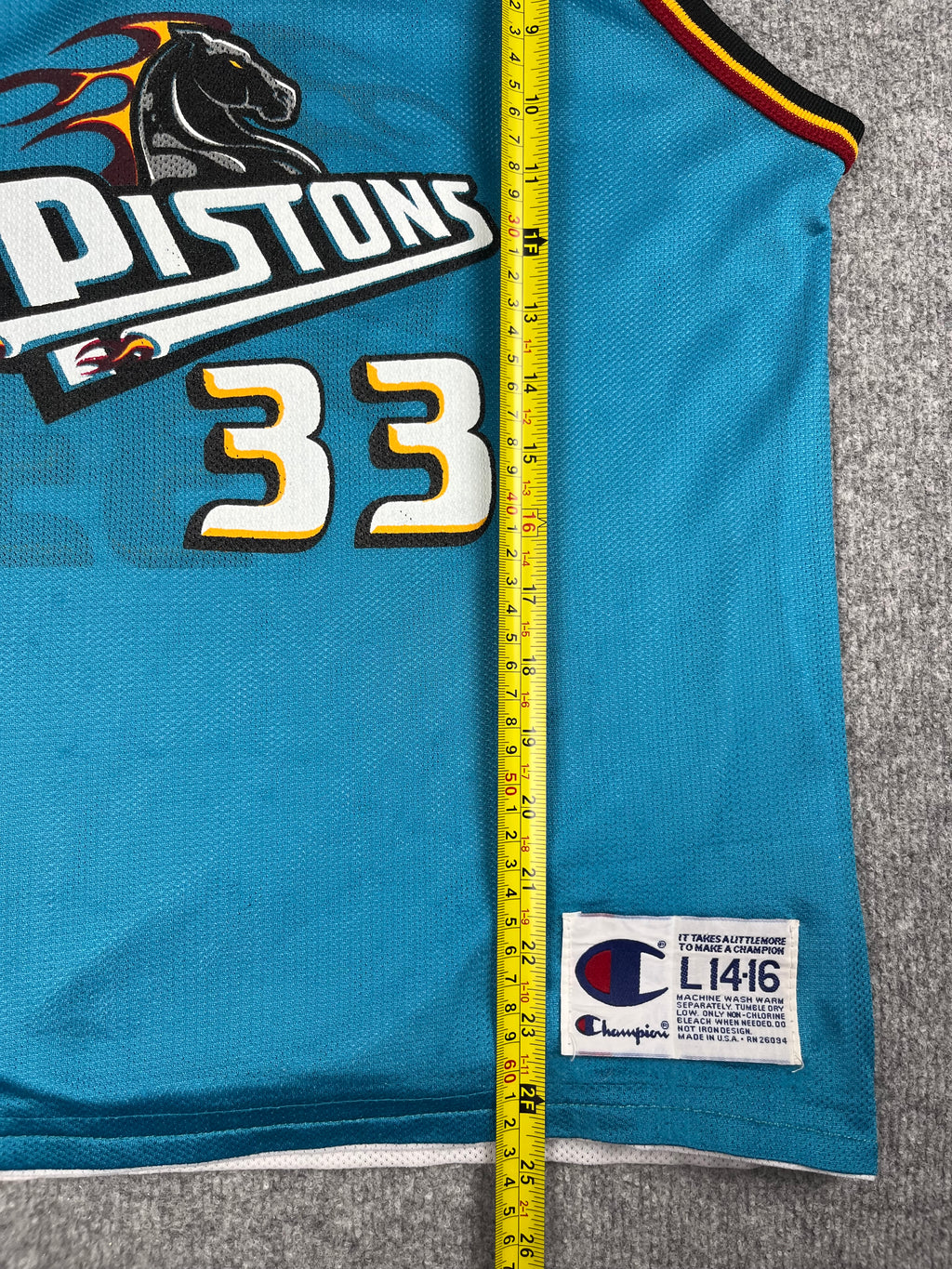 Grant Hill #33 - Detroit Pistons réversible 1997-2000 - Champion (XS) - Maillot NBA