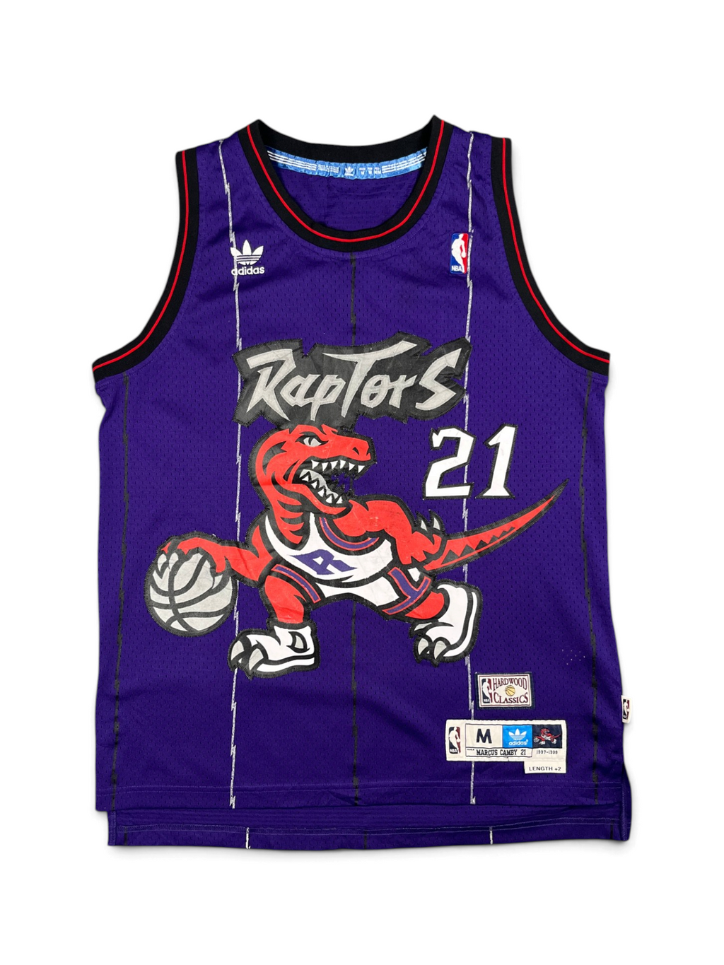 Marcus Camby #21 - Toronto Raptors Away 1997-1998 - Adidas Soul Swingman (M) - Maillot NBA