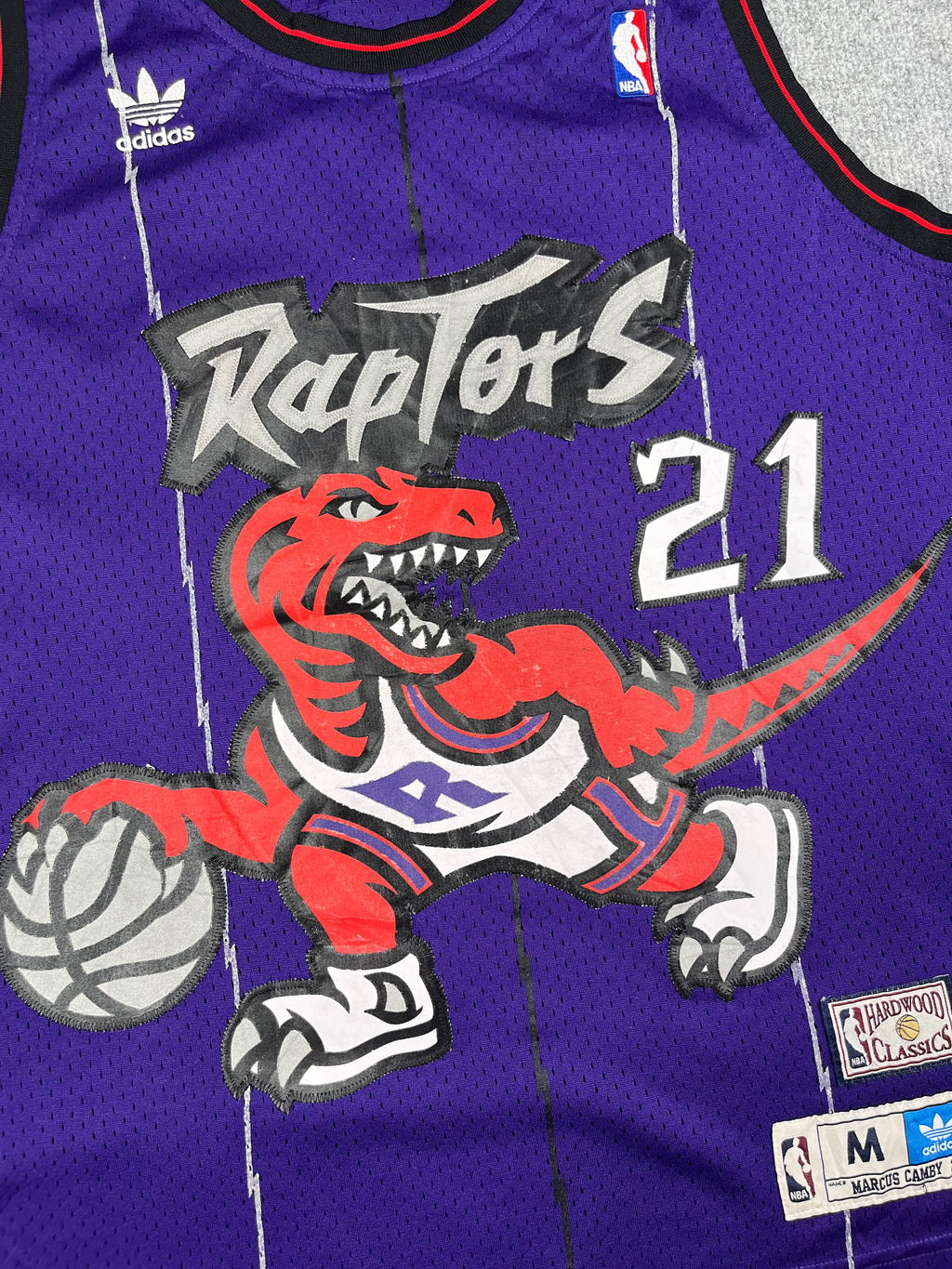 Marcus Camby #21 - Toronto Raptors Away 1997-1998 - Adidas Soul Swingman (M) - Maillot NBA