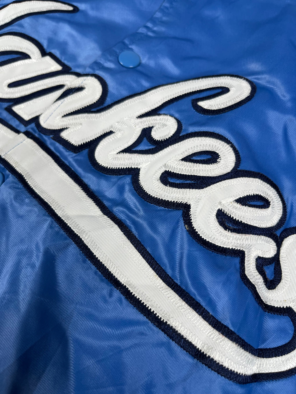 Veste vintage - Bomber teddy épais satin brodé MLB New York Yankees - Starter (3XL)