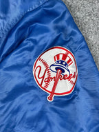 Veste vintage - Bomber teddy épais satin brodé MLB New York Yankees - Starter (3XL)