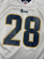 Marshall Faulk #28- Saint-Louis Rams Away 1999-2005 - Reebok (XL) - Maillot NFL (Copie) Reebok