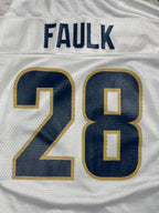 Marshall Faulk #28- Saint-Louis Rams Away 1999-2005 - Reebok (XL) - Maillot NFL (Copie) Reebok
