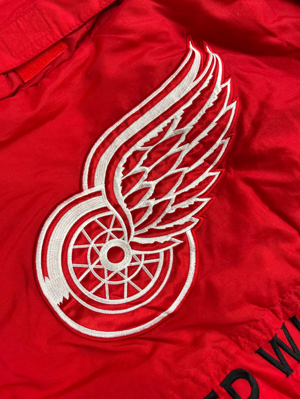 Veste vintage - Veste doudoune épaisse full zip logo brodé NHL Detroit Red Wings - Logo Athletic (L)
