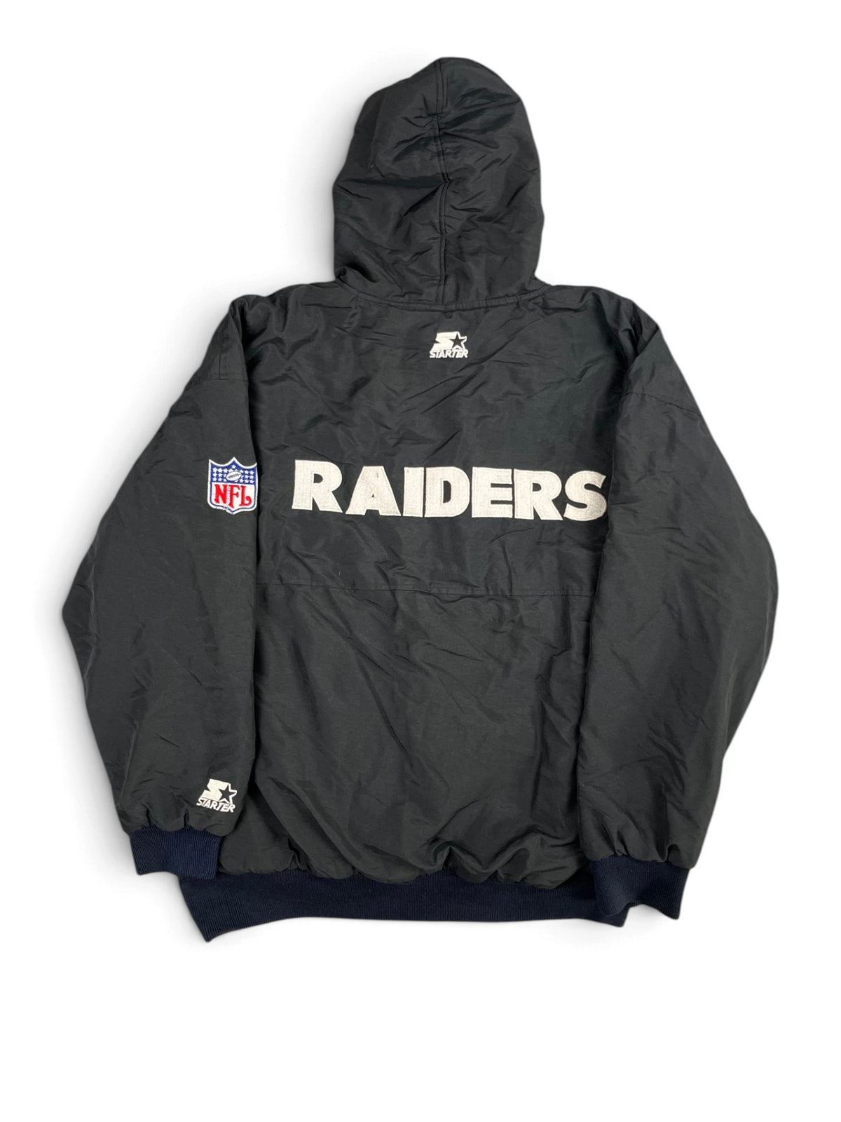 Veste vintage - Veste doudoune épaisse full zip logo brodé NFL Oakland Raiders - Starter (L)
