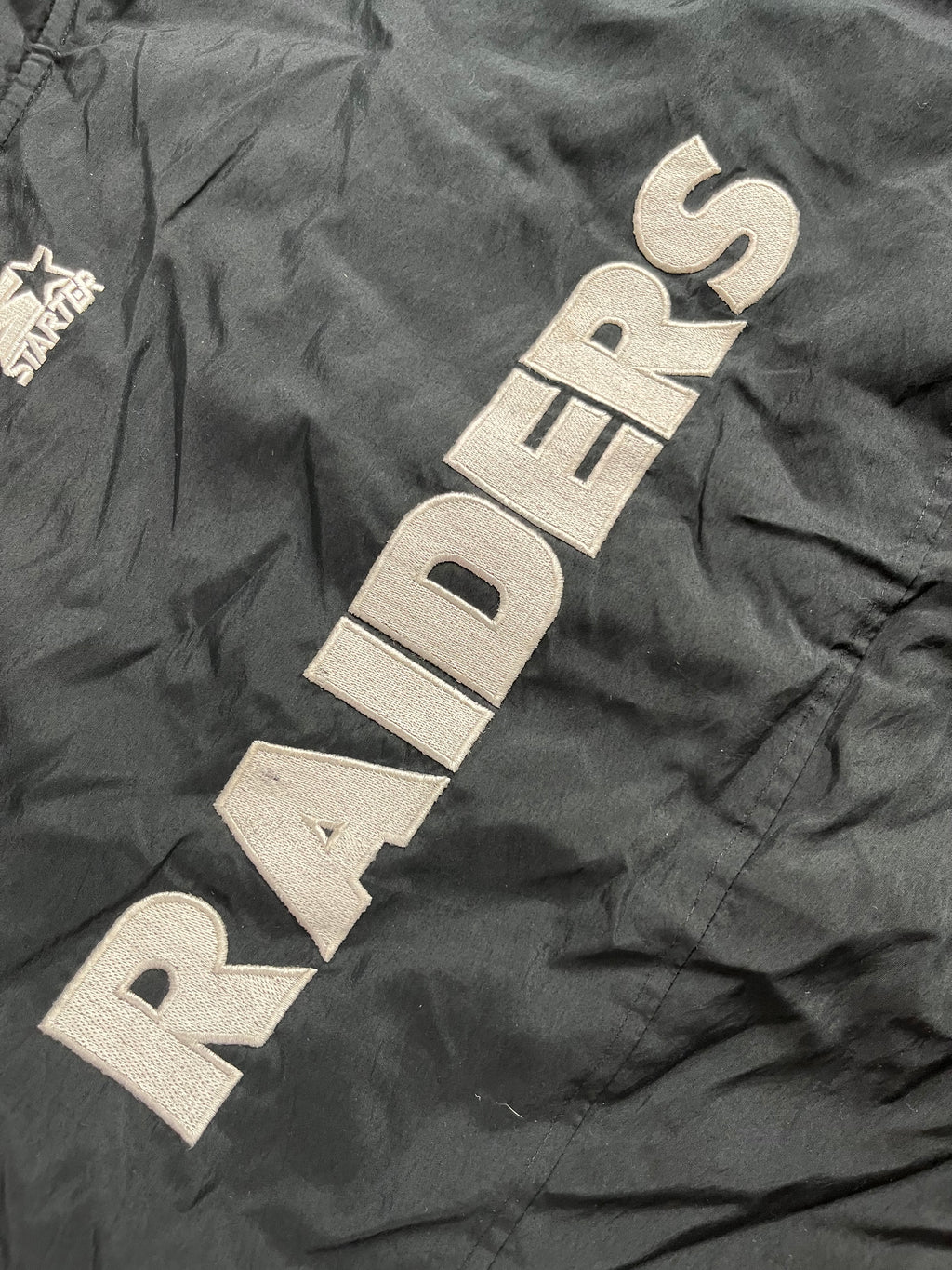 Veste vintage - Veste doudoune épaisse full zip logo brodé NFL Oakland Raiders - Starter (L)