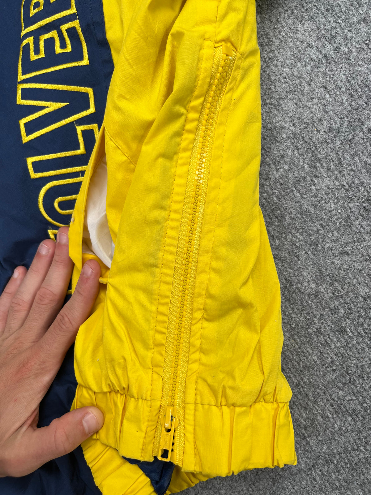 Veste vintage - Veste half zip big logo brodé NCAA Michigan Wolverines - Pro Player (XL)