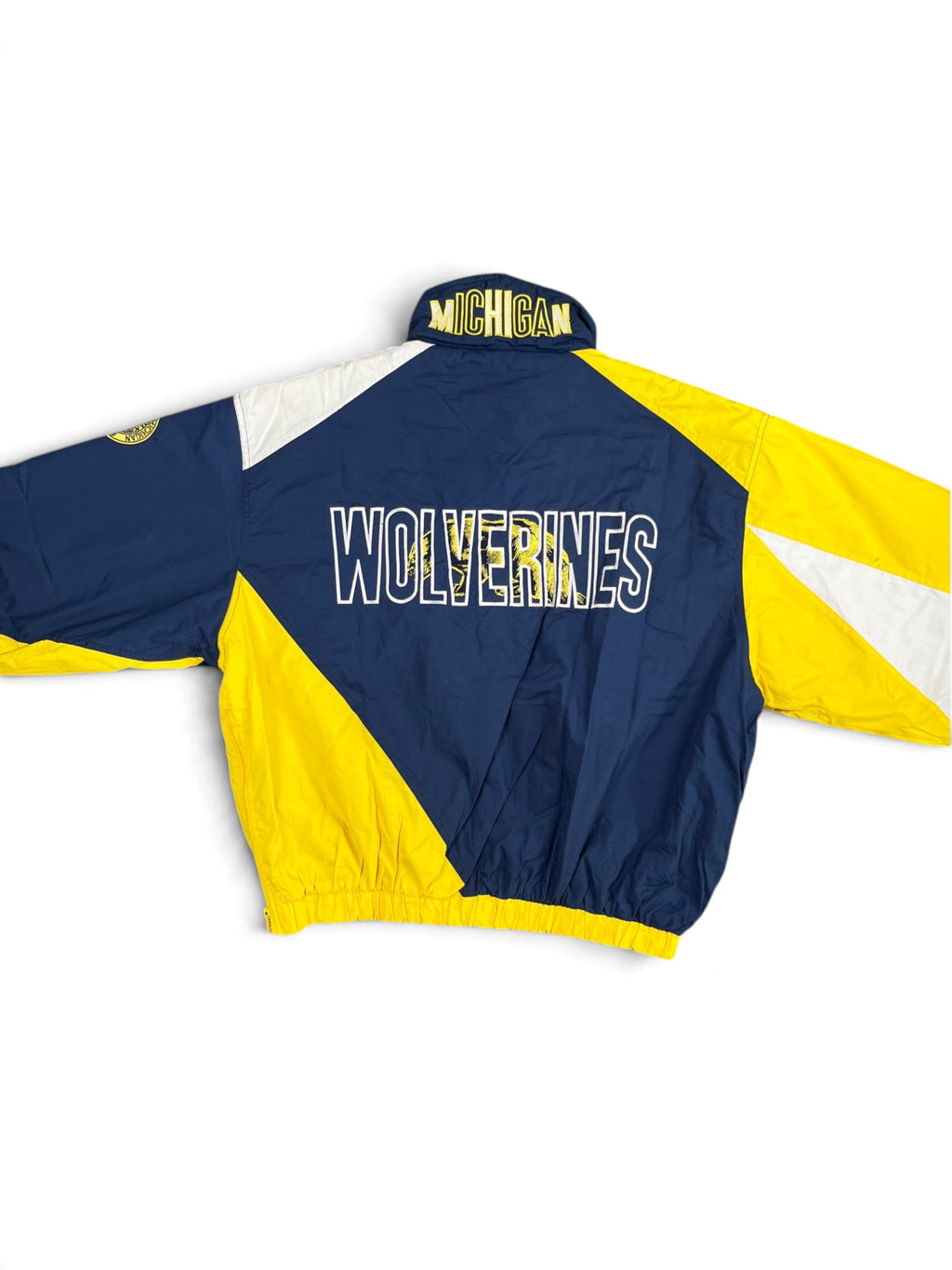Veste vintage - Veste half zip big logo brodé NCAA Michigan Wolverines - Pro Player (XL)