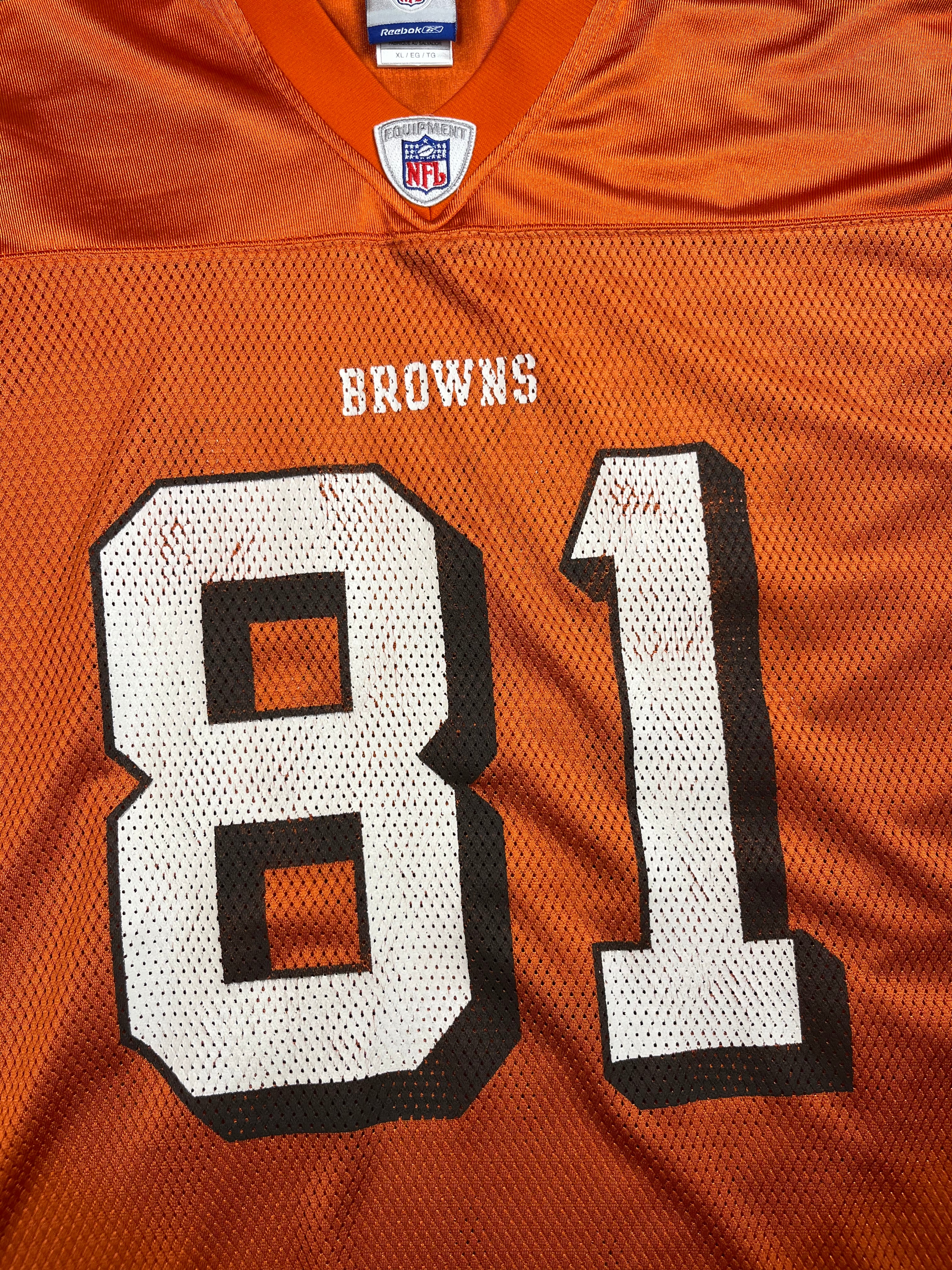 Quincy Morgan #81 - Cleveland Browns Home 2001-2004 - Reebok (XL) - Maillot NFL Reebok