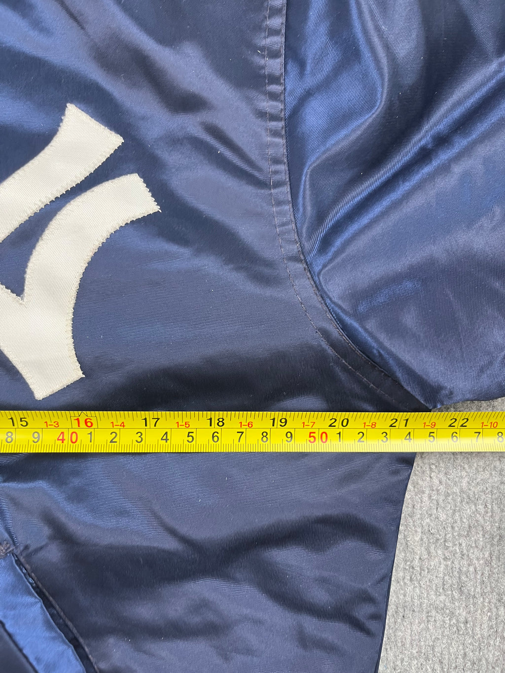 Veste vintage - Bomber teddy satin brodé MLB New York Yankees - Starter (S)