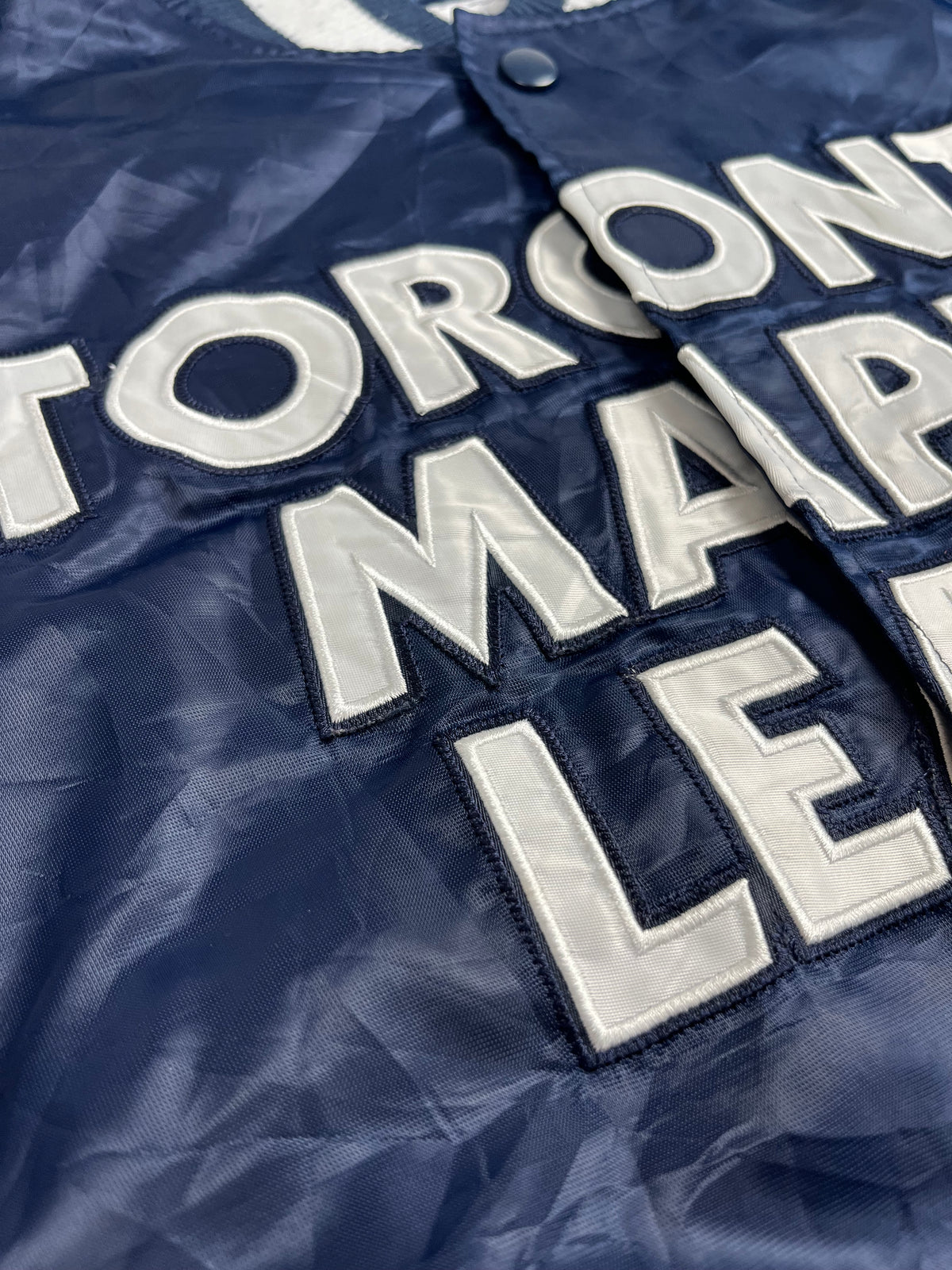Veste vintage - Bomber teddy satin brodé NHL Toronto Maple Leafs - Starter (XL)