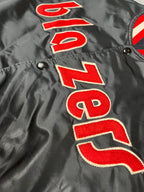 Veste vintage - Bomber teddy satin brodé NBA Portland Trail Blazers - Starter (XL)