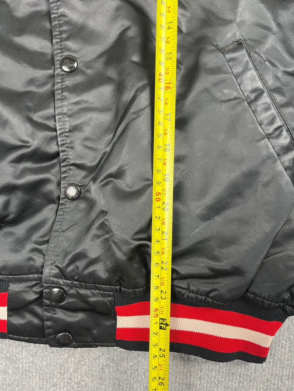 Veste vintage - Bomber teddy satin brodé NBA Portland Trail Blazers - Starter (XL)