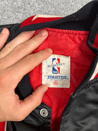 Veste vintage - Bomber teddy satin brodé NBA Portland Trail Blazers - Starter (XL)
