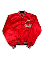 Veste vintage - Bomber teddy satin brodé MLB Saint-Louis Cardinals - Starter (XL)