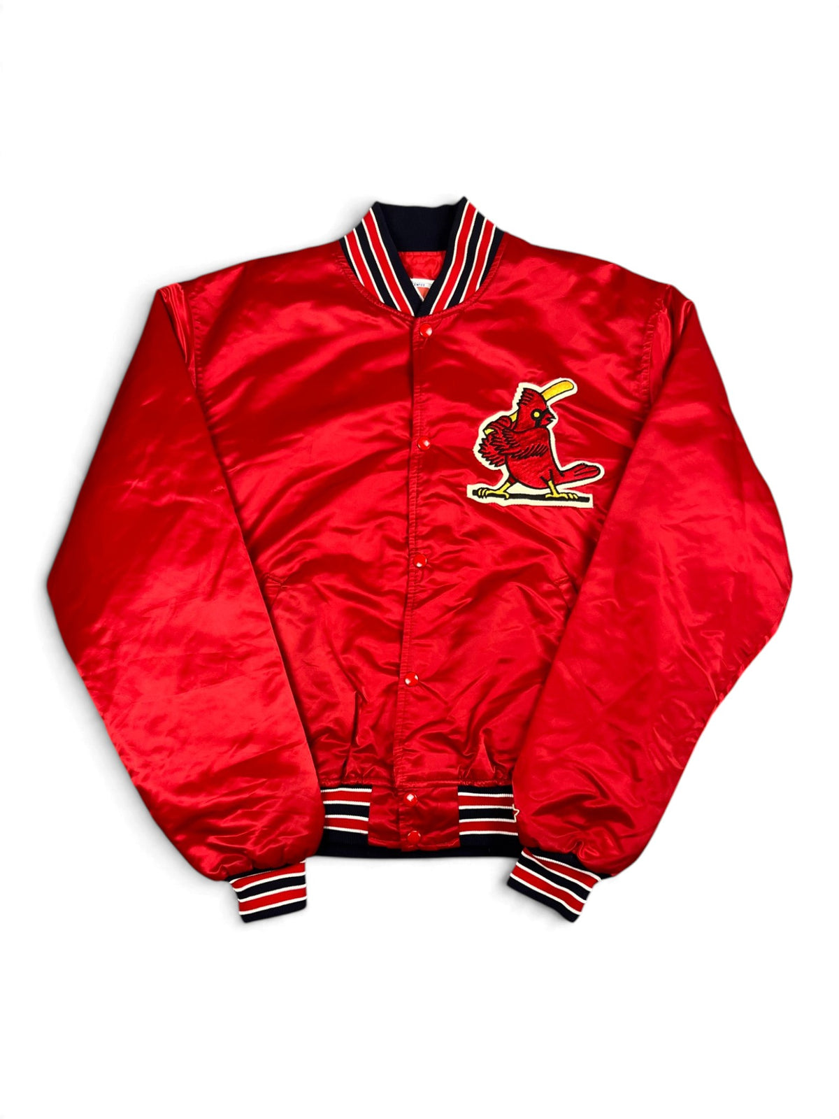 Veste vintage - Bomber teddy satin brodé MLB Saint-Louis Cardinals - Starter (XL)
