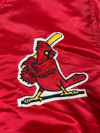 Veste vintage - Bomber teddy satin brodé MLB Saint-Louis Cardinals - Starter (XL)