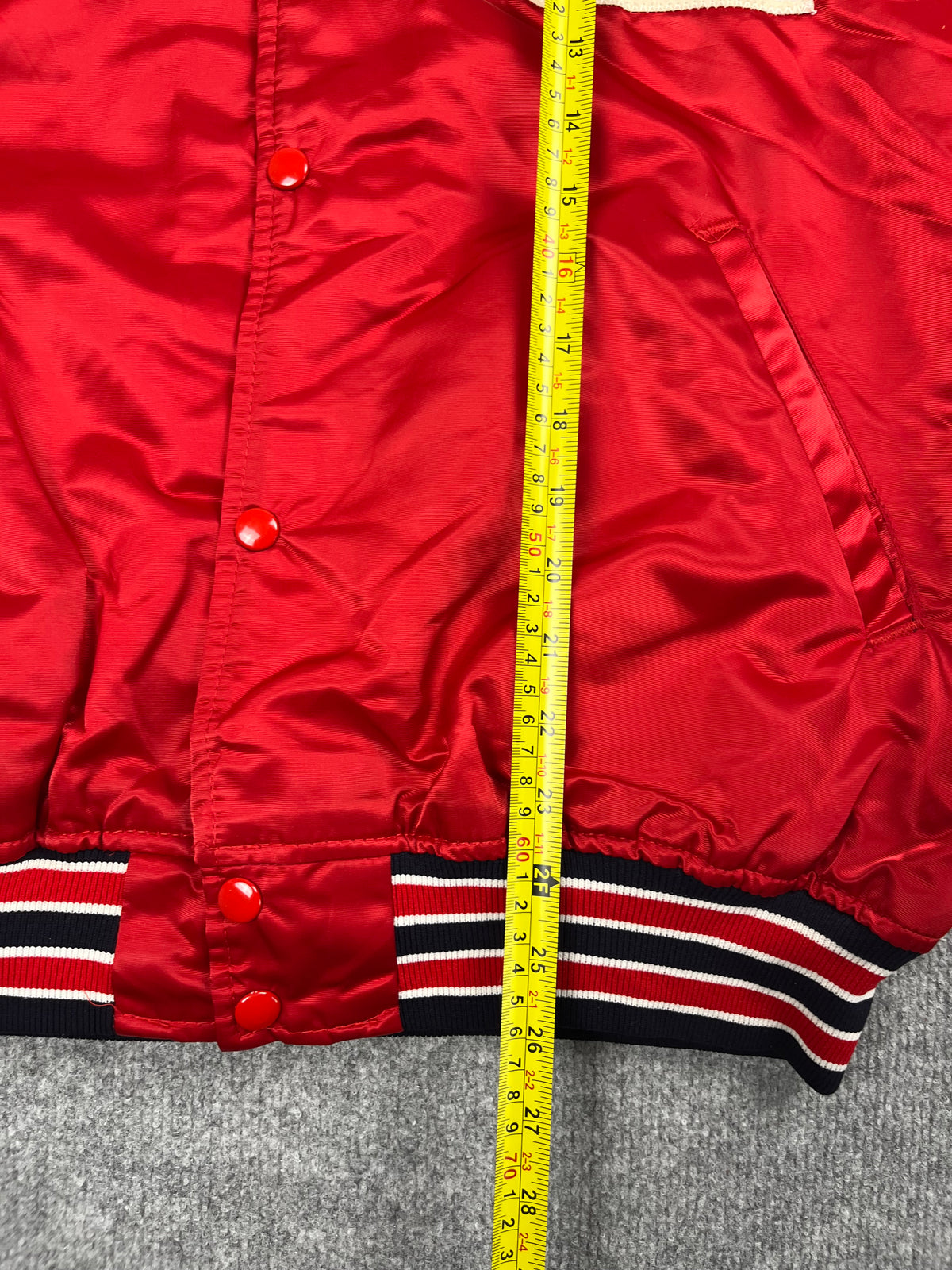 Veste vintage - Bomber teddy satin brodé MLB Saint-Louis Cardinals - Starter (XL)