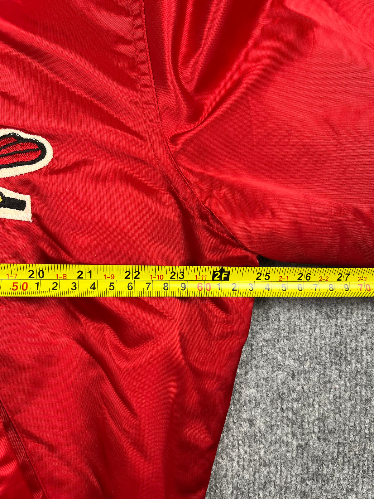Veste vintage - Bomber teddy satin brodé MLB Saint-Louis Cardinals - Starter (XL)